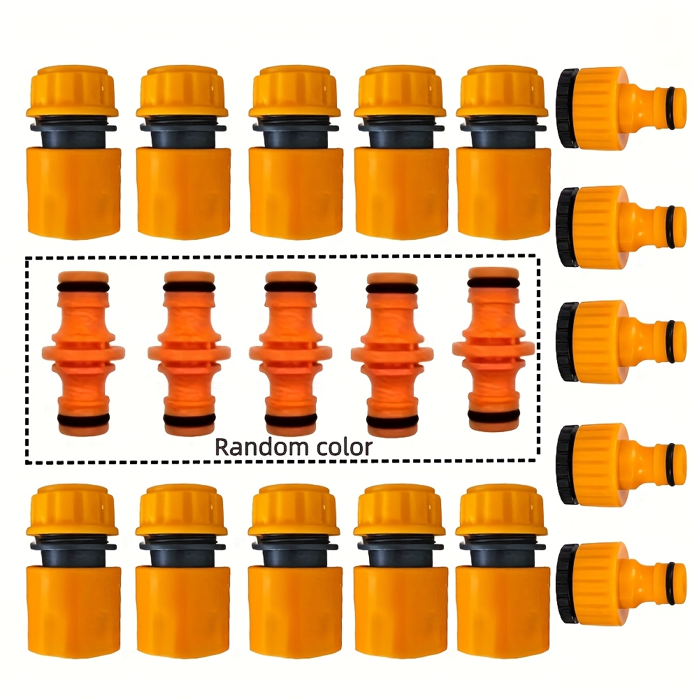 Random Color 20pcs Set Garden Lawn Irrigation Hose Connector Set, Double Connector Extension Hose Quick Connector