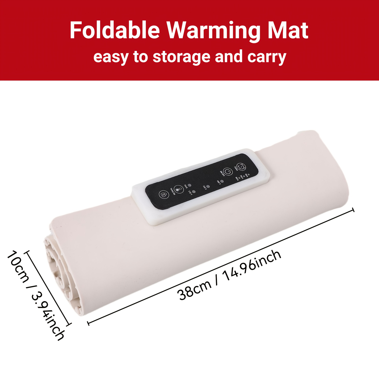 Heating Pad, Multifunctional Insulation Board, Kitchen Heating Mat, Desktop Heating Pad, Food Warmth Mat for Kitchen, Silicone Heating Pad, Rollable Food Heater, Countertop Burner, Kitchen Food Warmer, Foldable Storage, Flexible Shape, Timer Control