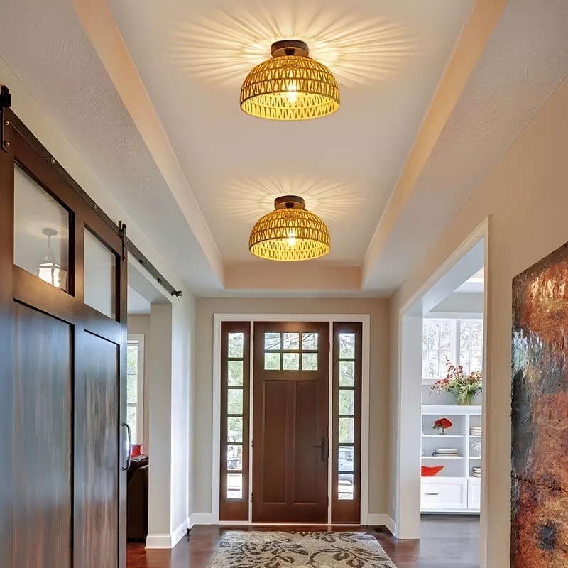Unique Handwoven Hemp Rope Ceiling Light