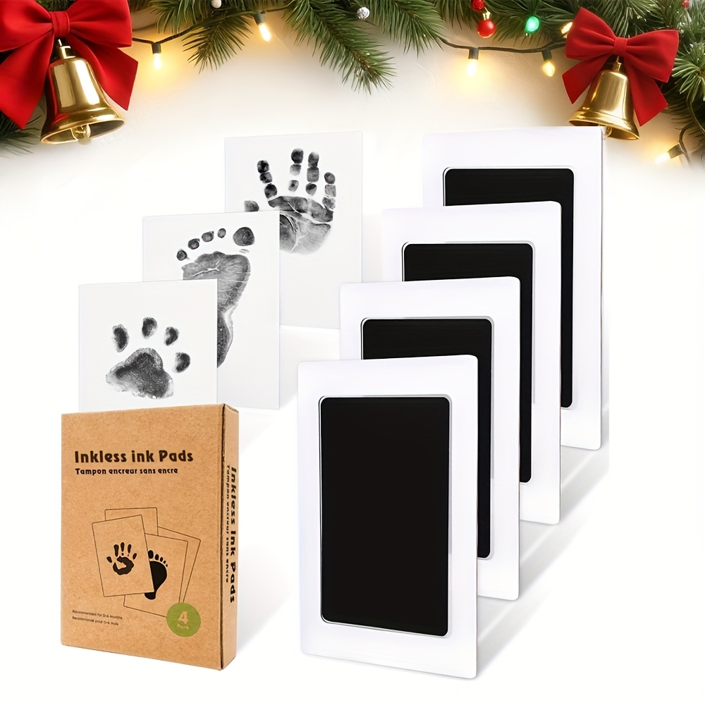 4pcs Pet Ink Pads, Water Soluble Non-toxic Ink Hand Kit - Dog Paw Print Nose Print Hand , Kindergarten Teachers, Easy To Clean, High-definition Stamp Pad, Optional