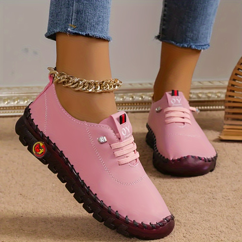 women s flat sneakers casual lace outdoor shoes women s Temu United Kingdom