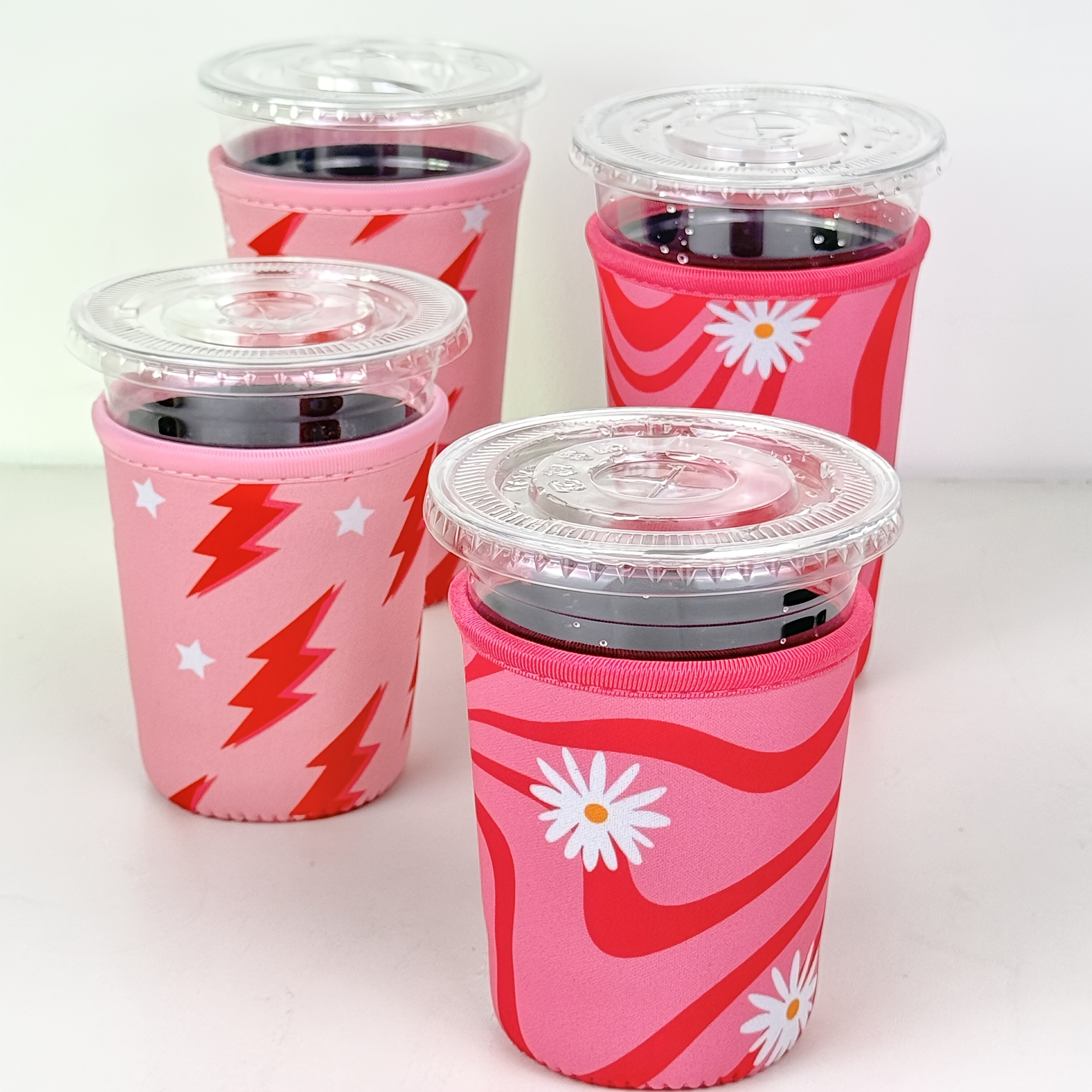 

2pcs Insulated Beverage Sleeves For 16-22oz Cups - Neoprene, Fit For Drinks