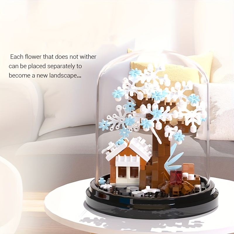 Four Seasons Tree House Small Building Blocks Ornament