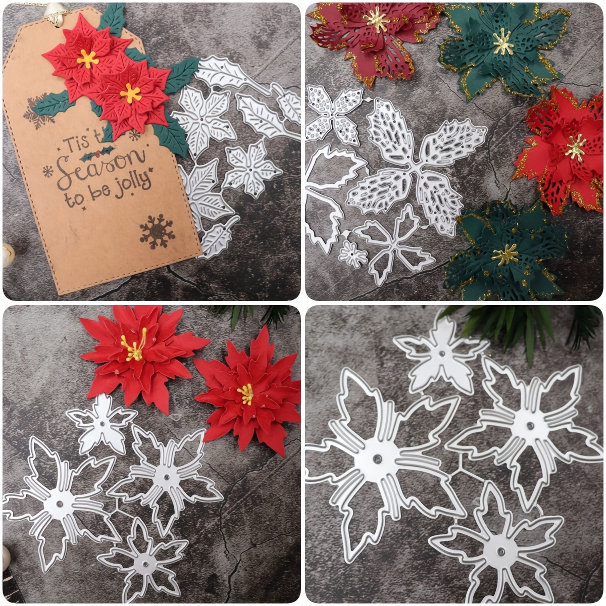 

Christmas Cutting Dies - Stainless Steel Diy Scrapbooking & Card Making Templates