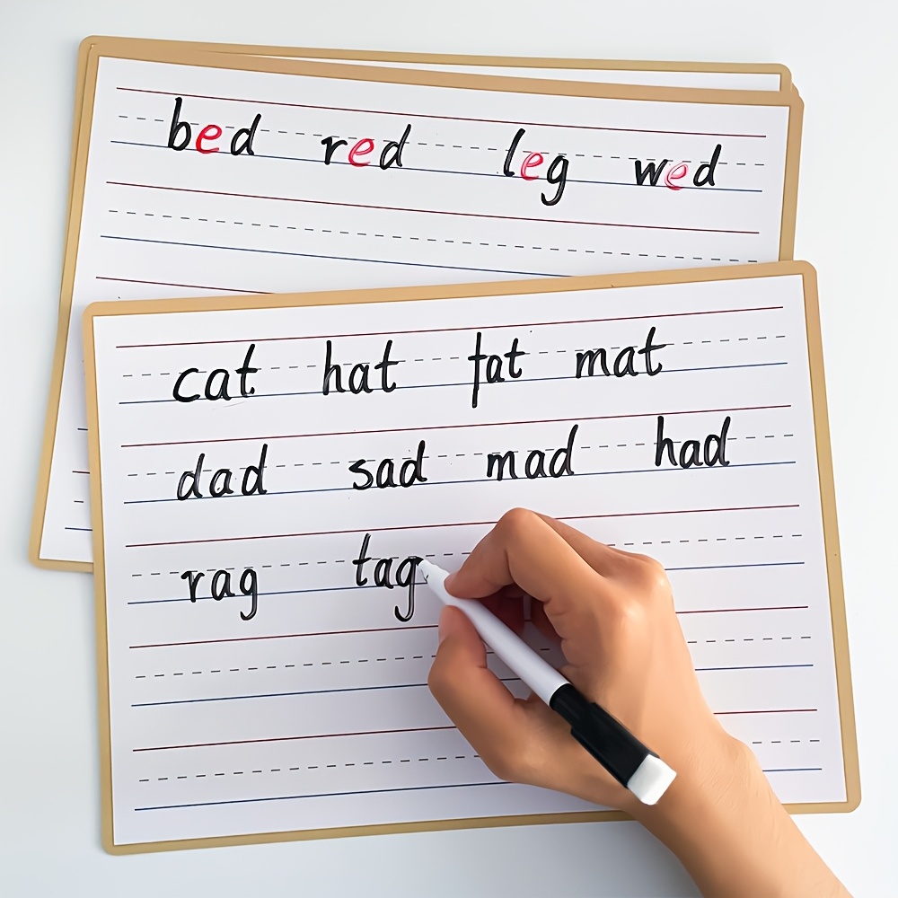 10 Pack Double-Sided Whiteboard Dry Erase Boards for Kids