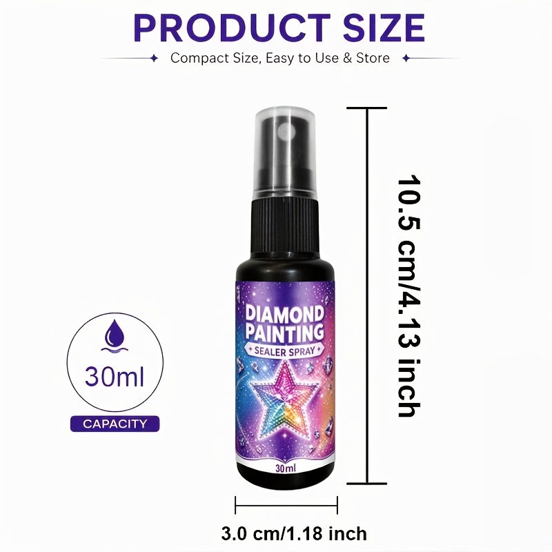 TEMU Diamond Painting Tools And Additions, Diamond Painting Sealing Spray - High-gloss Sealer - Suitable For Diamond Painting, Mosaic, And Craft