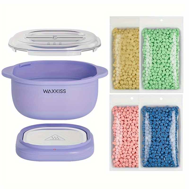 

Waxkiss Model 500ml Silicone Wax Warmer Set, Hard Wax Beads Melting Pot, Foldable & Portable Hair Removal Kit