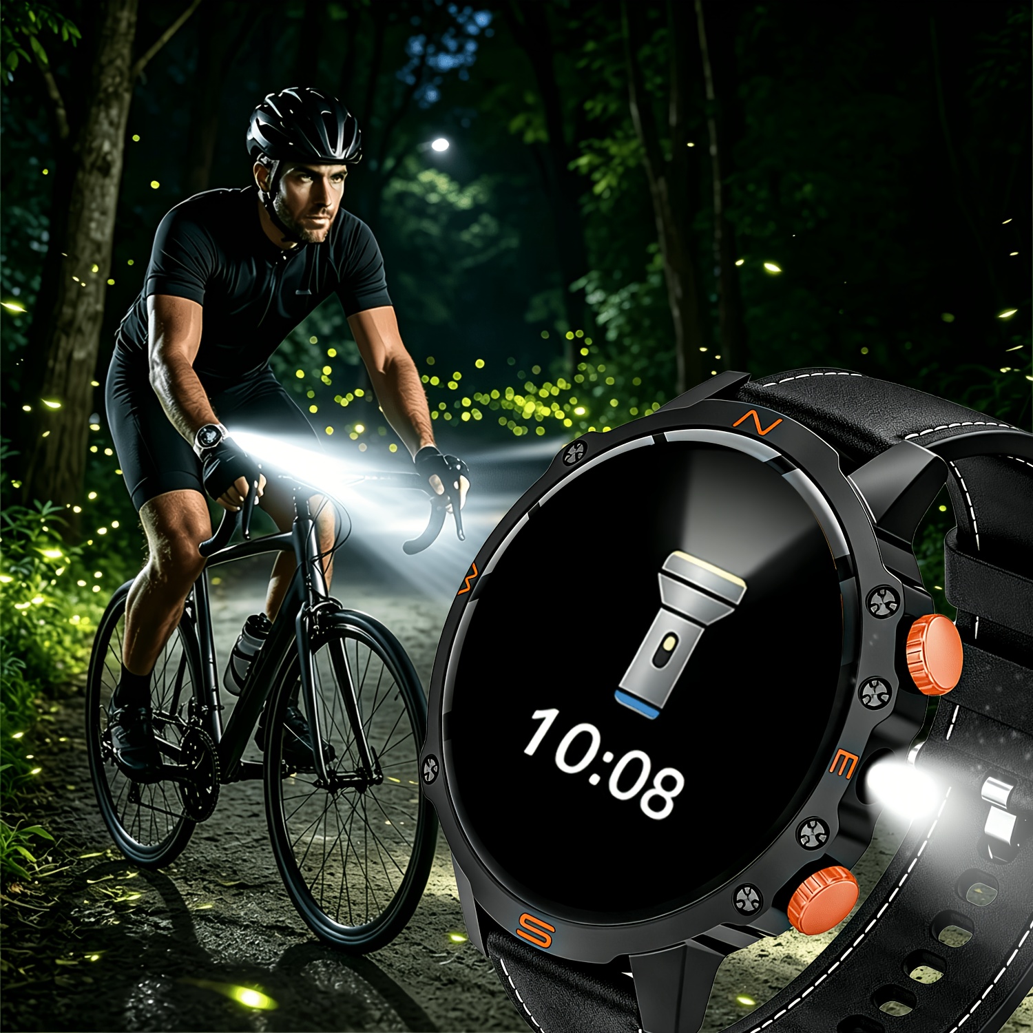 New Smartwatch with LED Light & Wireless Calling Features