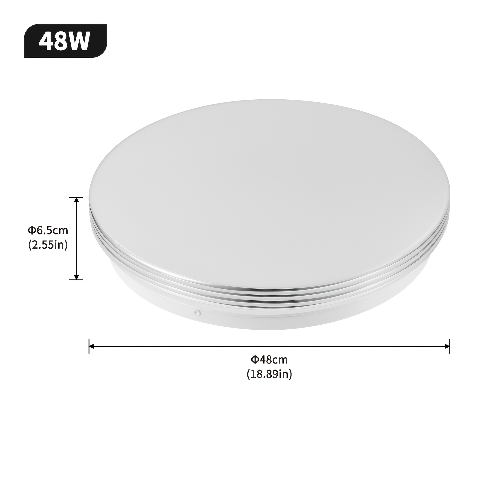 Round Led Ceiling Light - Energy- And Durable - 6500k Cool White, Warm White 3000k - For Kitchen, Bedroom, Bathroom, Hallway, Garage, Shower Ceiling Lamp - Decor