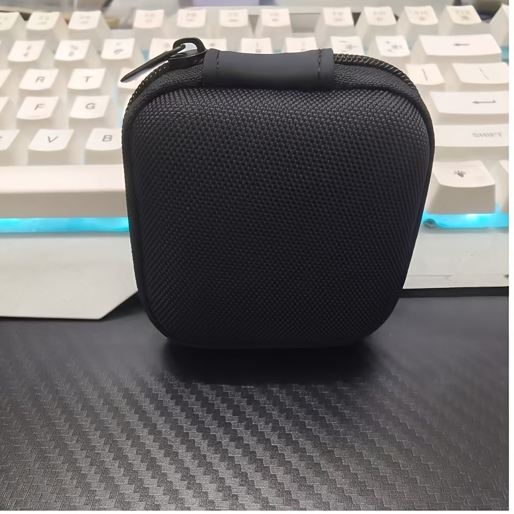 TEMU Portable Hard Shell Storage Case, 600d Nylon Small Electronics Organizer Bag, Carry Pouch For Earphones, Charger, Data Cable, Keys, , Household