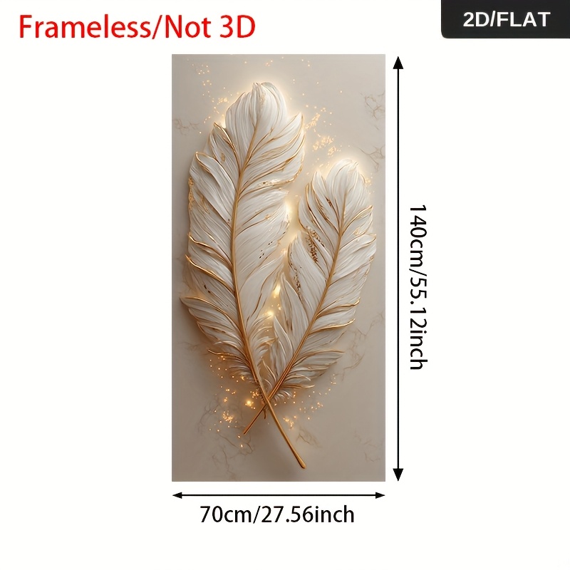 TEMU 2d Flat, 2d/flat Posters & Prints 1pc Frameless Modern Abstract Canvas Wall Art, Elegant On A Cream Background, Suitable For Living Room Or