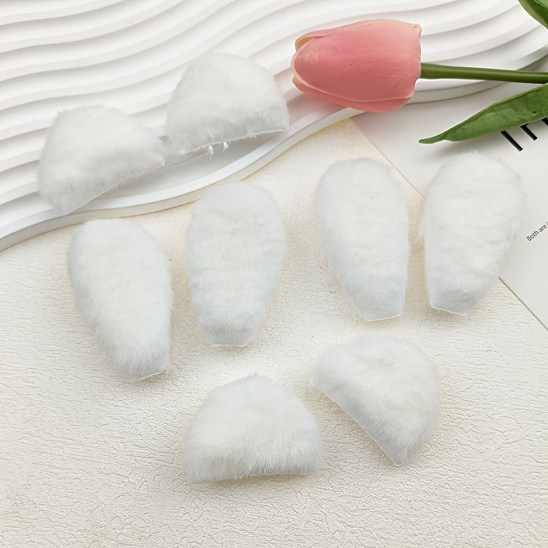 

20pcs Two-sided Furry Cat Ears, , Diy Craft Supplies For Sewing, Knitting, Embroidery, Patchwork, Badge, Applique, Hair Clips, Headbands, Decorative Accessories