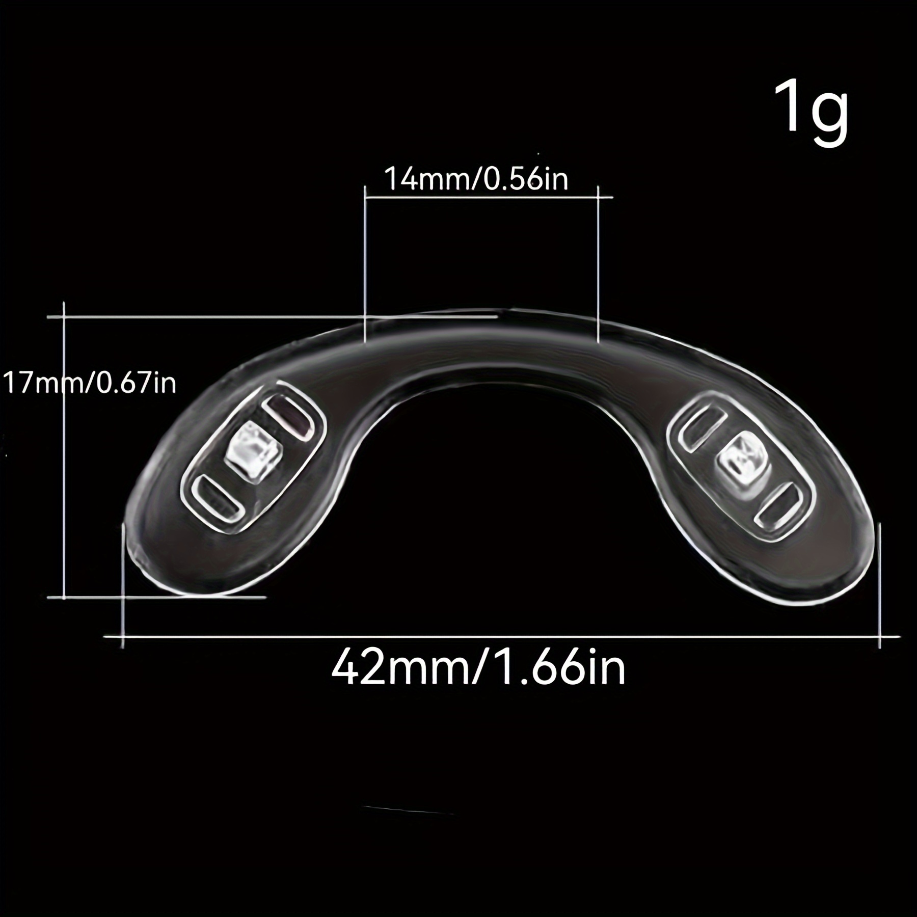  u shaped nose pad for adult eyeglasses soft comfortable non slip and pressure reducing silicone material details 5