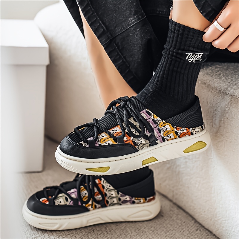 Men's Trendy Printed Half Slide with Soft Cushioning