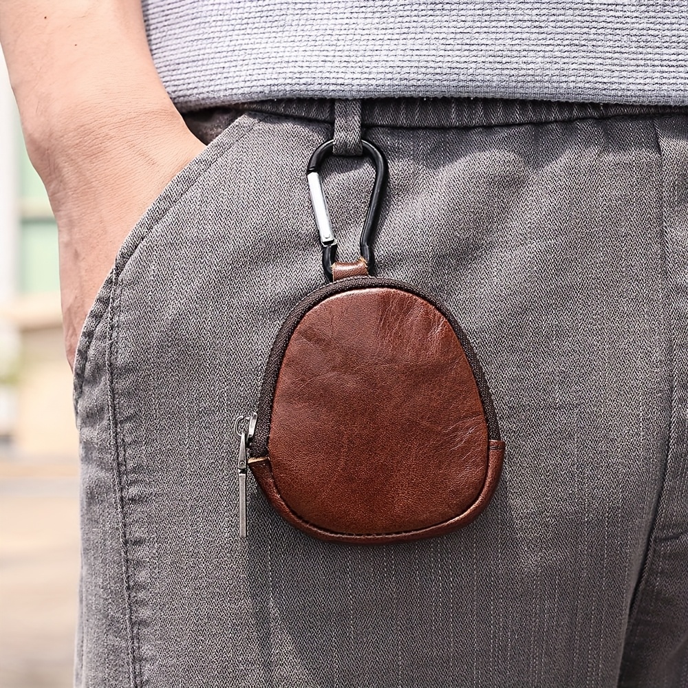 Lidwot Genuine Leather Coin Purse Wallet Mini Zip Change
