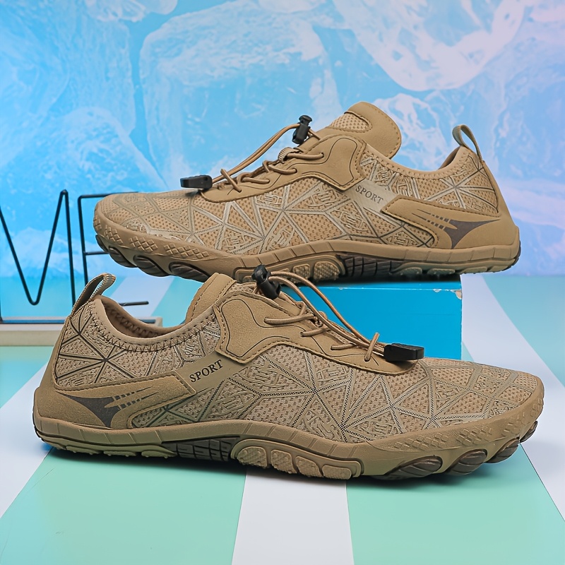 Image of Men' Cool Lightweight Activity Barefoot Shoes, Fashionable Casual Sports, Indoor Fitness Outdoor Cycling Running Beach Swimming Essential