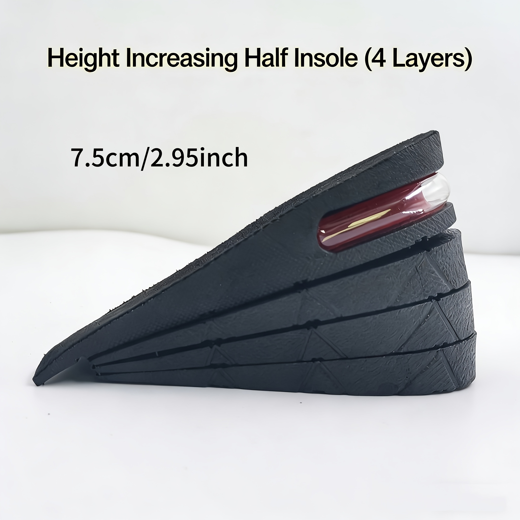 TEMU Men's And Women's Invisible Sports Half-insoles, -increasing Insoles, Men's Height-increasing Insoles, Air Cushion Insoles