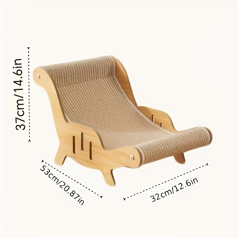 TEMU Durable Sisal Rope Cat Scratching Chair - Sturdy Anti-scratch Lounge Sofa, High-quality Large Cat Scratcher Toy