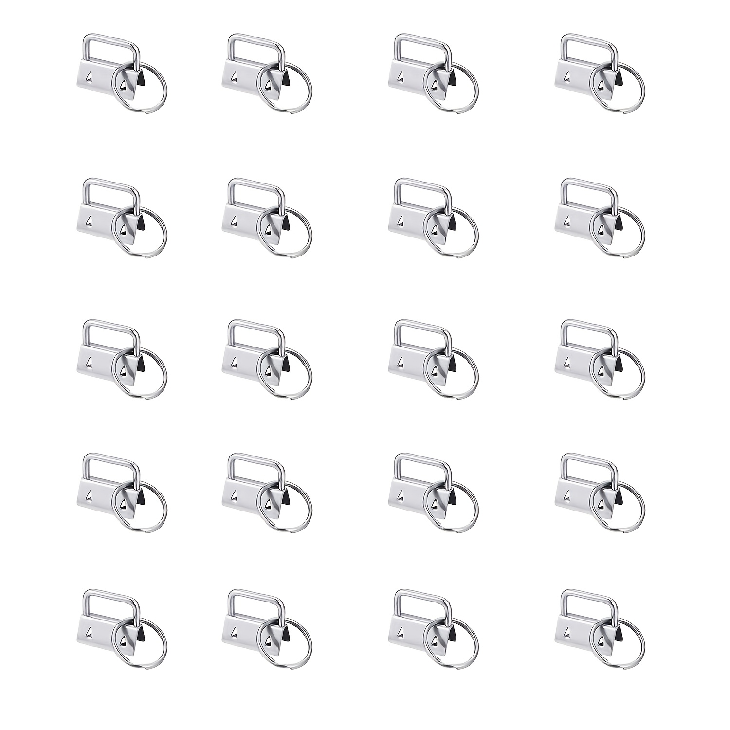 TEMU 20 pièces de quincaillerie pour porte-clés 1 pouce, porte-clés pour des breloques de clés