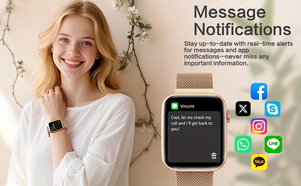 Unisex Smartwatch, 1.9-Inch AMOLED HD Touch Screen, DA GPT AI Fitness Tracker Watch, Supports Wireless Calls/Message Reminders, AI Dials, Smart Voice, Remote Camera, Sitting Reminder, Water Drinking Reminder, Music Control, Alarm Clock, Timer, Health Monitoring Tracker That Can Set Date And Time on The Watch, Suitable for Men And Women, Is The Best Gift for Family/Friends/Relatives, Birthday Gift, Holiday Gift, Christmas Gift