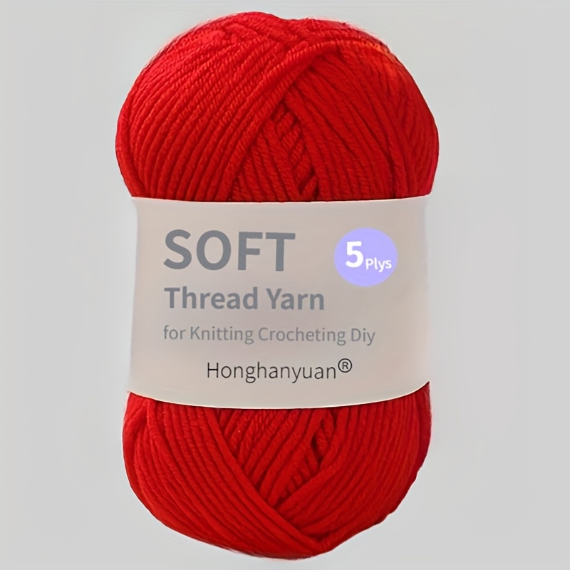 Honghanyuan 1pc Hand-woven 5 Yarn Thread For Knit Scarf Hat Sweater Crocheted Thick Thread Anti-pilling Sewing & Knitting Supplies