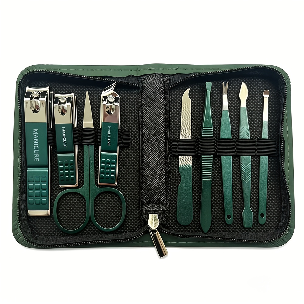 6/9pcs Set Stainless Steel Nail And Foot Care Set - Portable With Nail Clippers, Scissors, Files - Ideal For Home Or Travel Use, Nail Art Tools