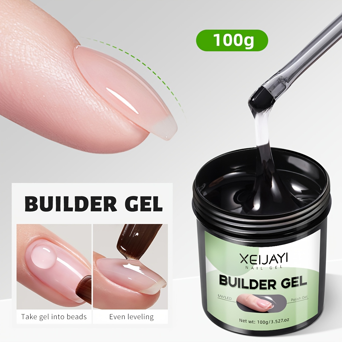 1pc 100g Poly For Nail Gel Led Cured Builder For Nail Gel Acrylic Crystal For Nail Extension Gel For Nails At For Nail Art Quick Building