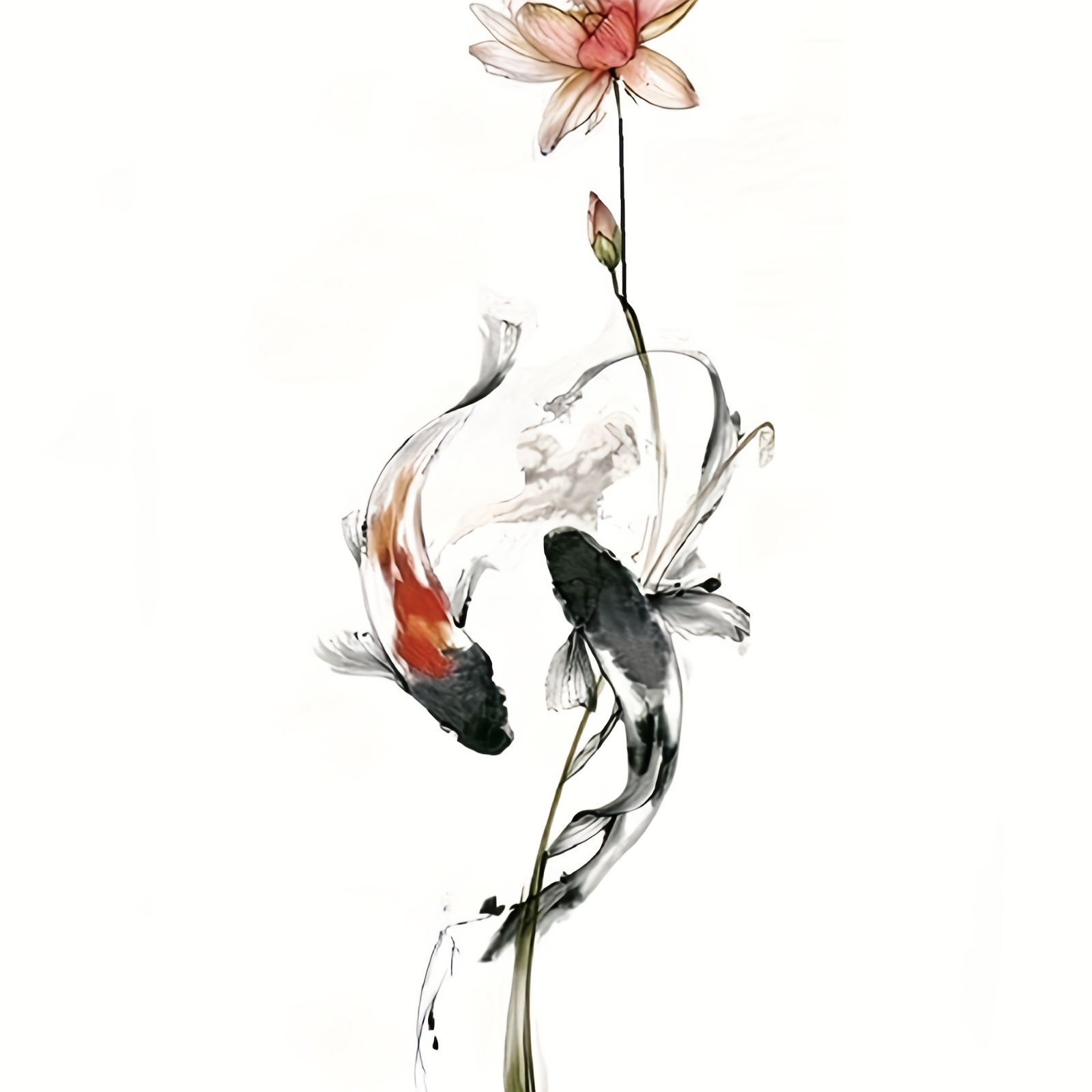 TEMU Kit Croce Grande con Tema Koi Fish, Fai da Te, 11CT Pittura Completa, Regalo per Appassionati di Decorazione Casa �� per Soggiorno e Camera da