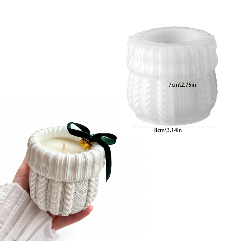 TEMU Moule en résine et silicone DNEJIU sur le thème pull, adapté pour bougeoirs de Noël, coupelles à bougie et objets artisanaux de pull - Moules