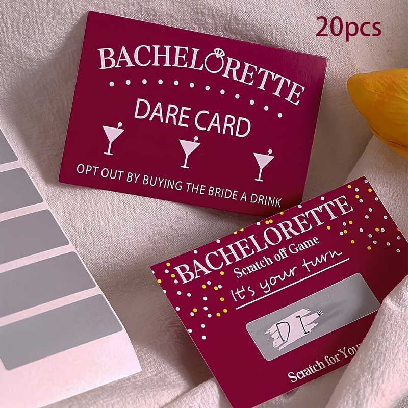 Image of Bachelorette Party Scratch-off Cards Diy Game Cards, Hen Party Bride Wedding Party Cards, Bachelorette Dare Cards Scratch-off Game, Out, 20/40 Cards