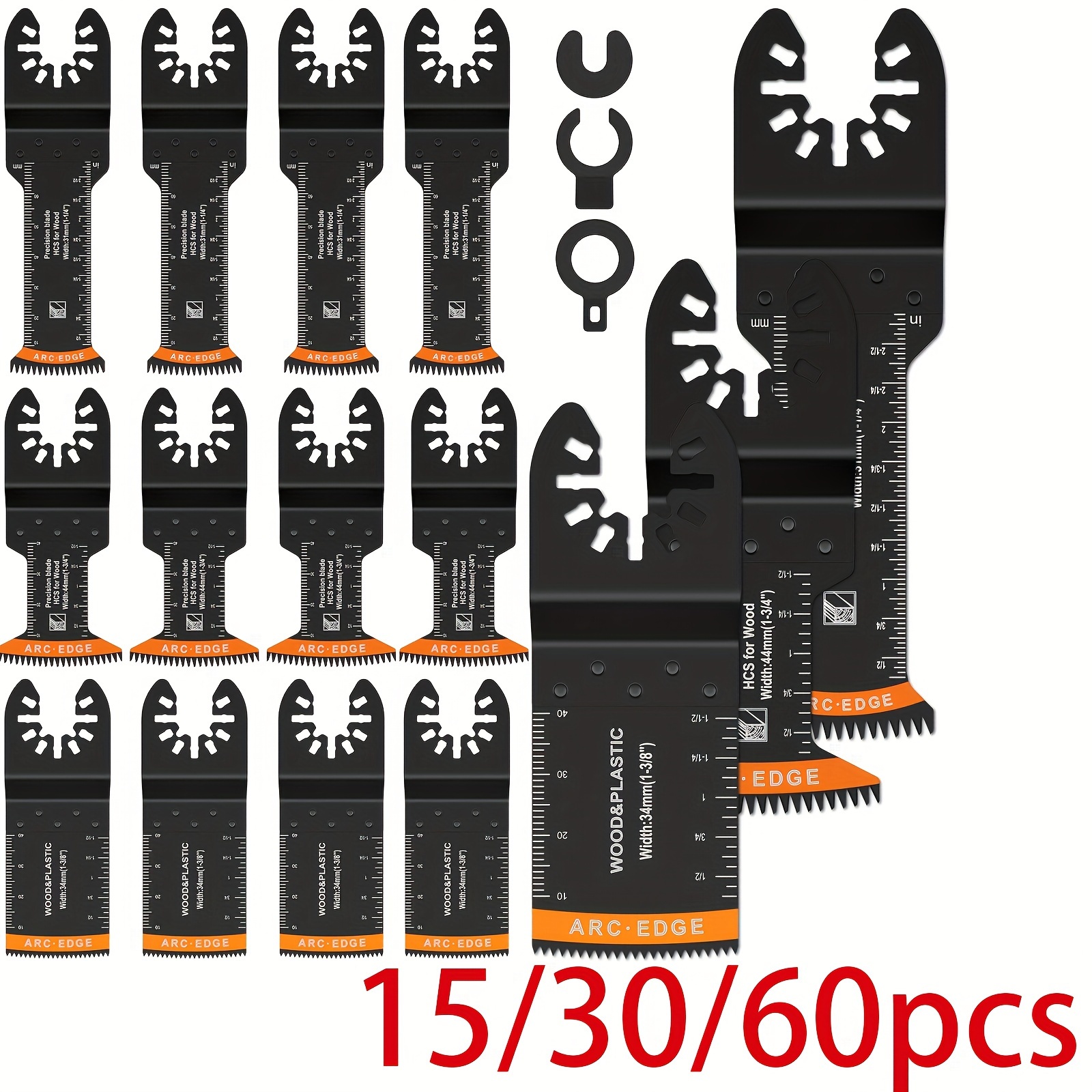 

15pcs Oscillating Saw Blades Set Multipurpose -long Japanese Saw - Multitool Blades - Steel Oscillating Tool Cutting