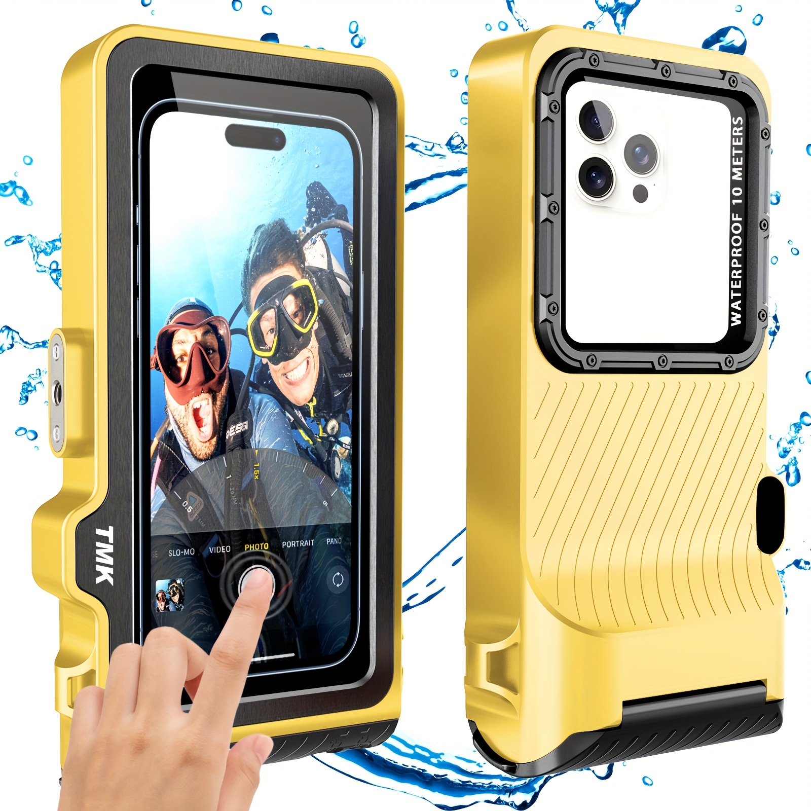 universal underwater diving snorkeling phone case for iphone 16 15 14 13 12 11 pro max xs x samsung galaxy s24 s23 s22 s21   underwater photo video housing
