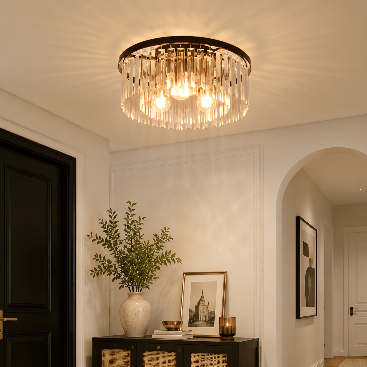 Image of Ceiling Light Black Ceiling Light, Suitable For Hallway, Living Room, Dining Table (without )