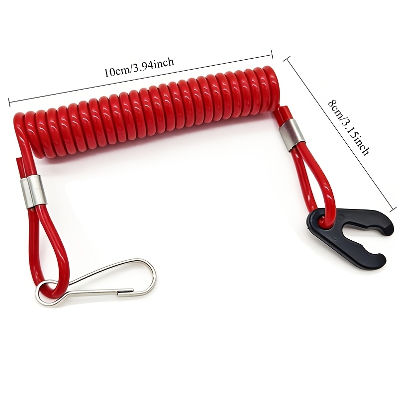 TEMU 1pc Outboard Motor Stop For Switch Key Lanyard With - Compatible For , For Mercury, Engines & Jet Ski Systems, Suitable For Most Board Engines,