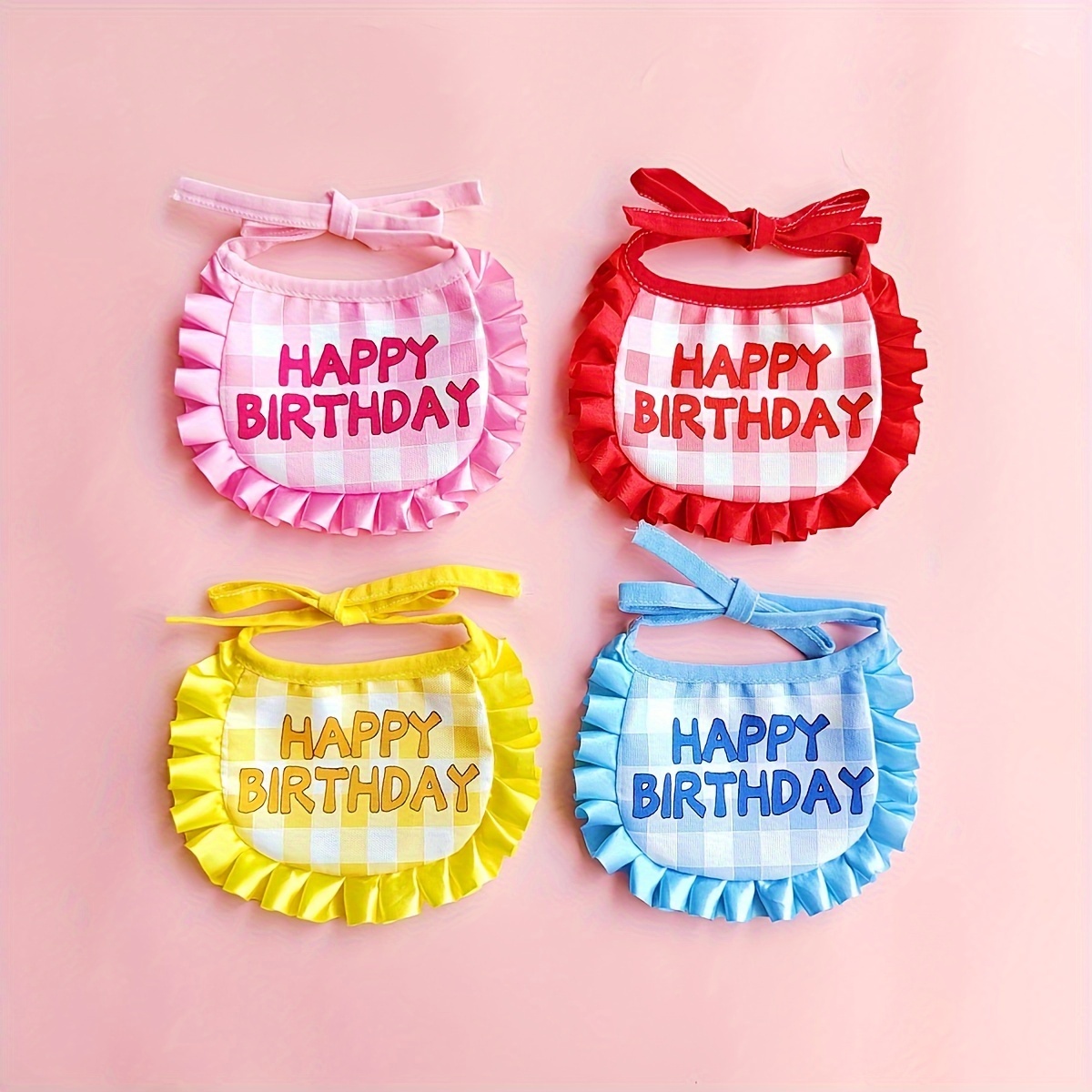 Hunde-Geburtstags-Bandana – „It's My Birthday“ In Hellrosa, Für Kleine Bis Große Hunde