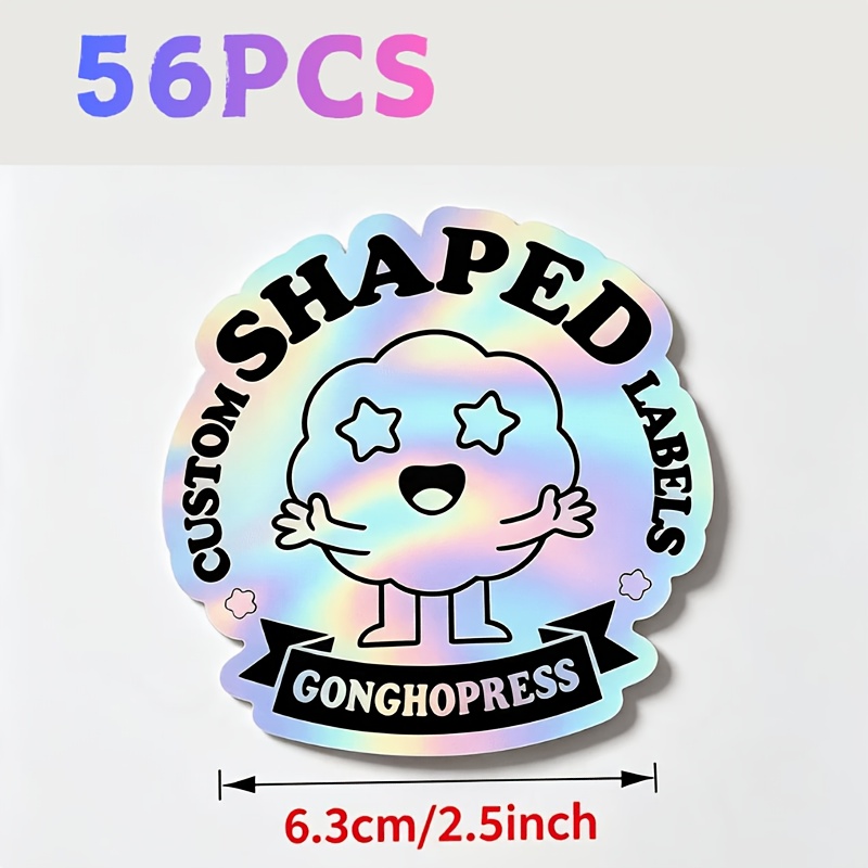 Personalized Custom Irregular Holographic Rainbow Stickers