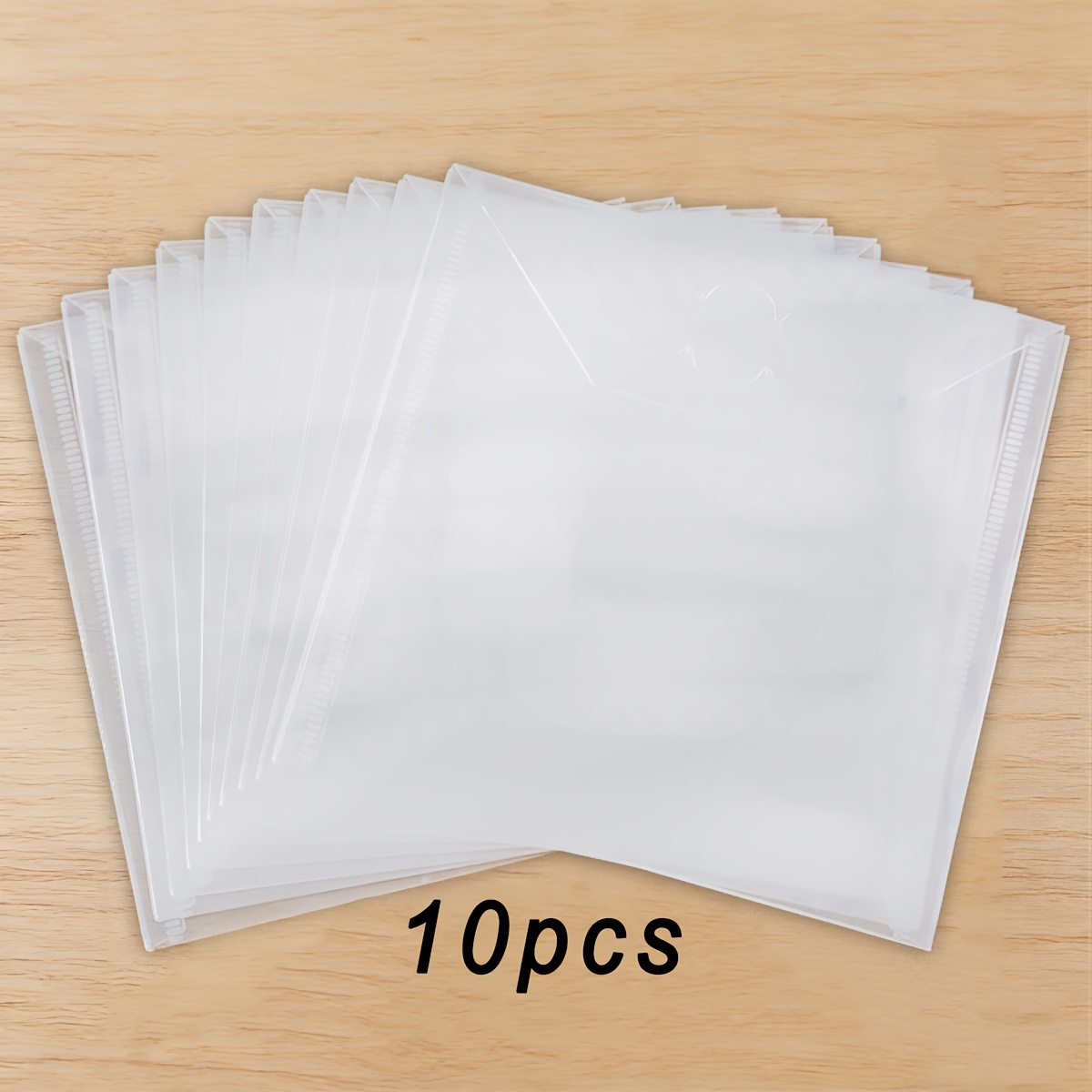 TEMU 10pcs Transparent Pvc Suitable For Cutting Dies & Stamp Storage Case With Large Pockets - Square Plastic Organizer For Diy Scrapbooking, Card
