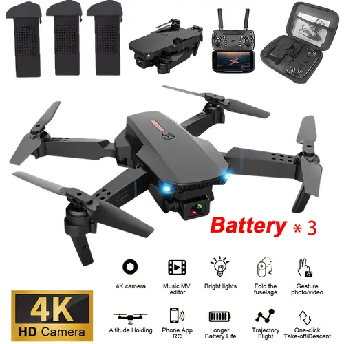 e88pro remote controlled aircraft toy with a built in 1 3 battery suitable for boys and adults this large features high definition professional aerial photography with a screen no mobile phone required and offers extended flight provides a unique experience and is an ideal gift for the holidays 4 plane with camera professional professional for adults