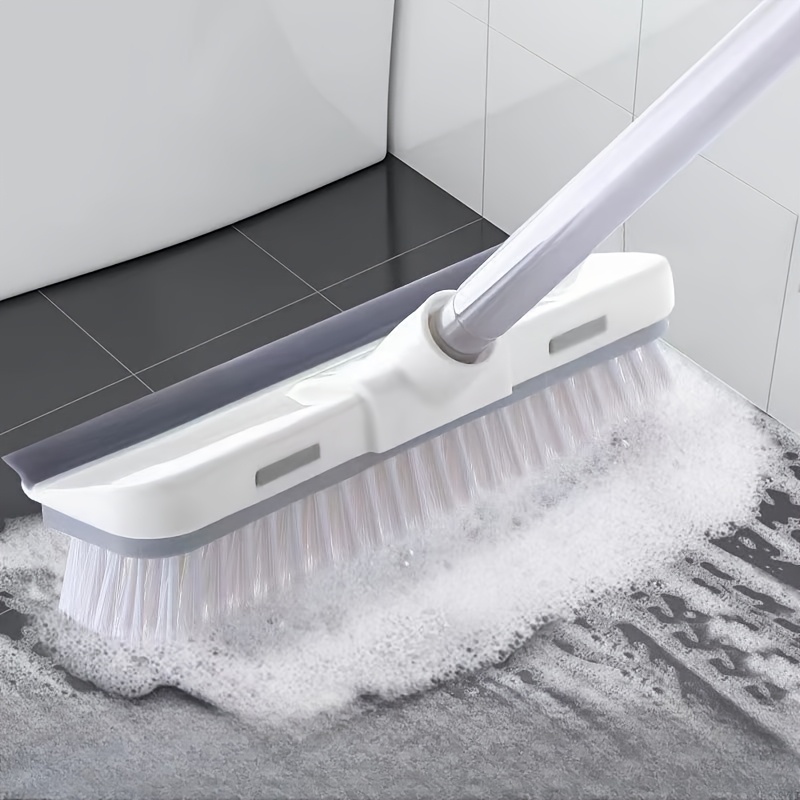 

Brosse de Nettoyage 2-en-1 à Manche Long avec Tête Rotative - Polyvalente pour Salle de Bain, Cuisine et Sol - Construction Métallique , Réutilisable