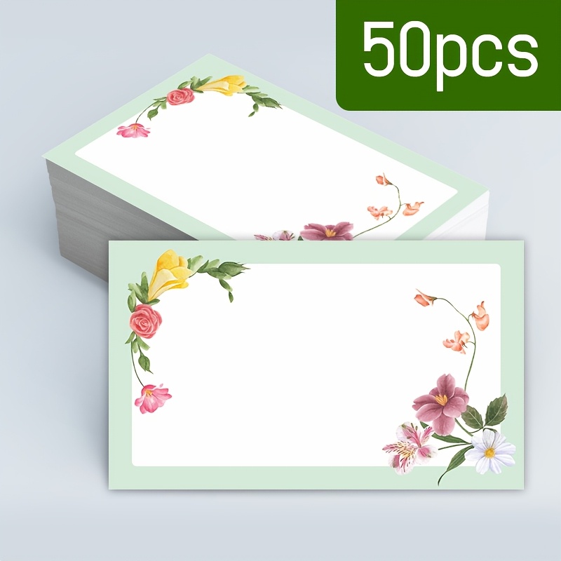 

50-pack Floral Blank Greeting Cards, , English Language, For Thank You, Notes, Messages, Cards, Postcards, Small Business Supplies, Gift Tags, Birthday, , School Supplies