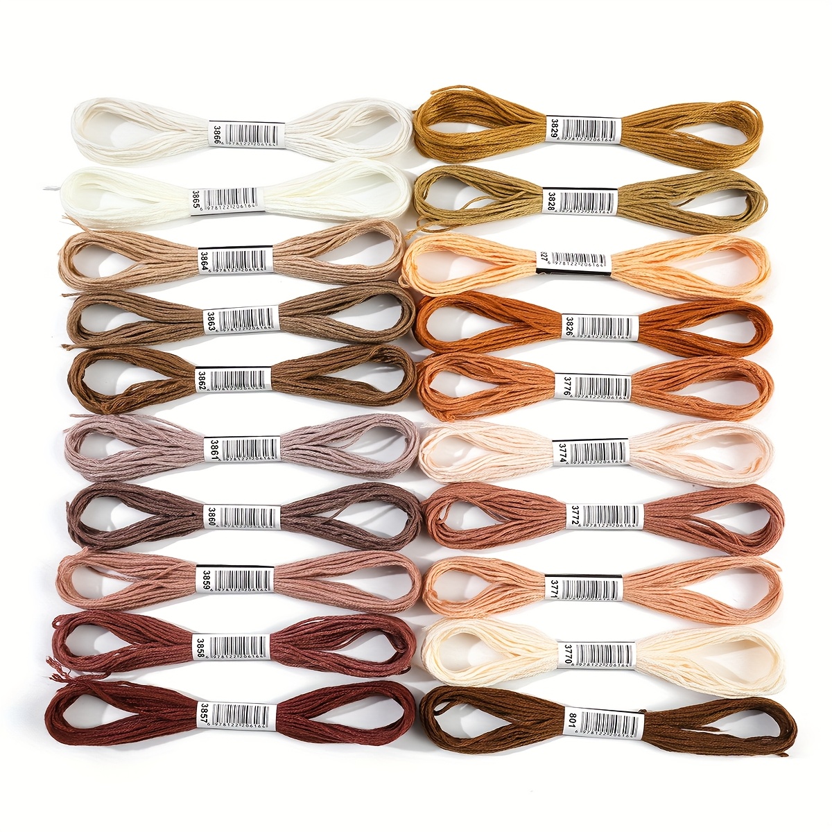 E-shop 20 Kegel Gemischte Farben Stickgarn-Set, 20 Stk./Satz Kreuzstichfäden, Bunt Geflecktes Stickgarn mit 6 Fädern für Freundschafts-Nadelstickerei