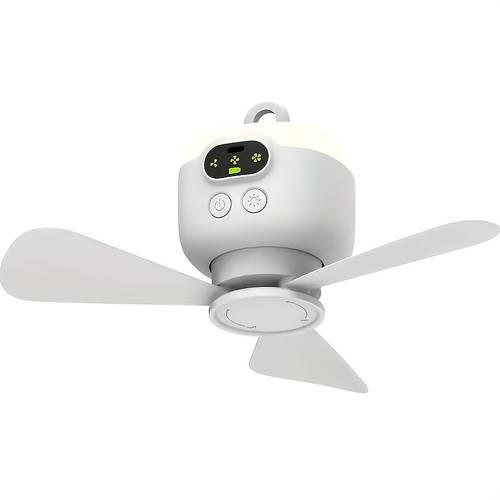 portable usb charging ceiling fan with led light battery remote control and for indoor outdoor use summer camping cooling summer camping gear remote control fan