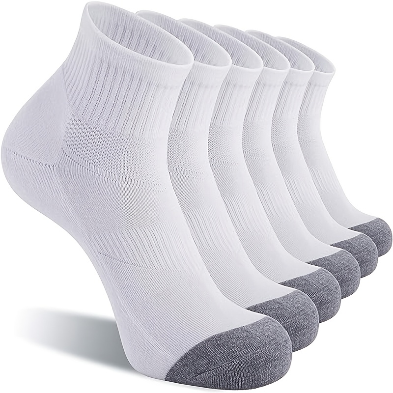 

6 Pairs Of Men' Short Socks With Double Pads Men's And Women's Cotton Socks