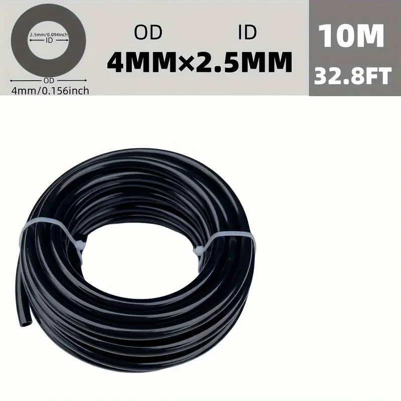 Tubo Aria Poliuretano Blu 8mm OD 5mm ID - 10 Metri Con Connettori, Per Aria Compressa E Liquidi - Foto 7