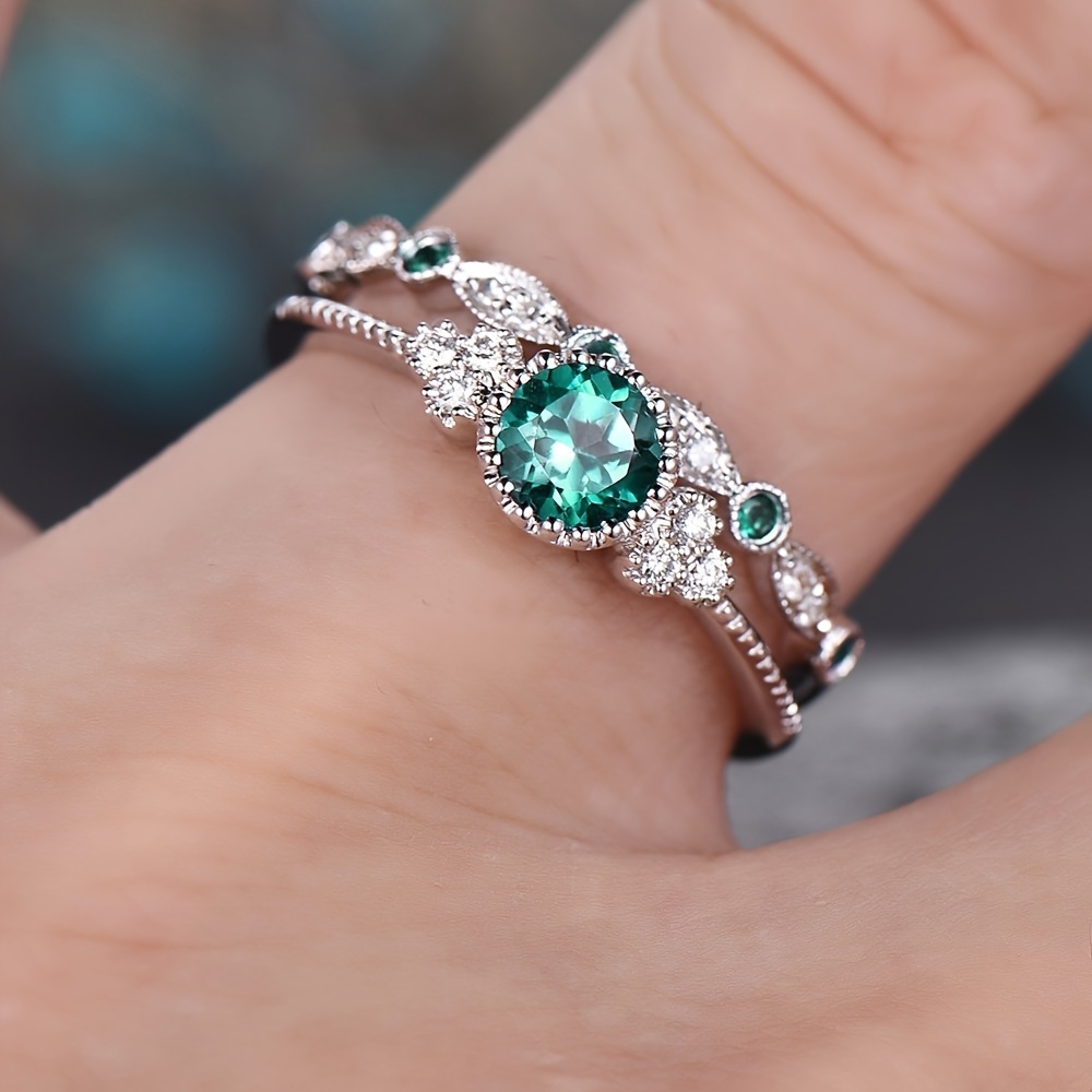 2pc Set of Artificial Crystal Rings — Versatile Gift for Women