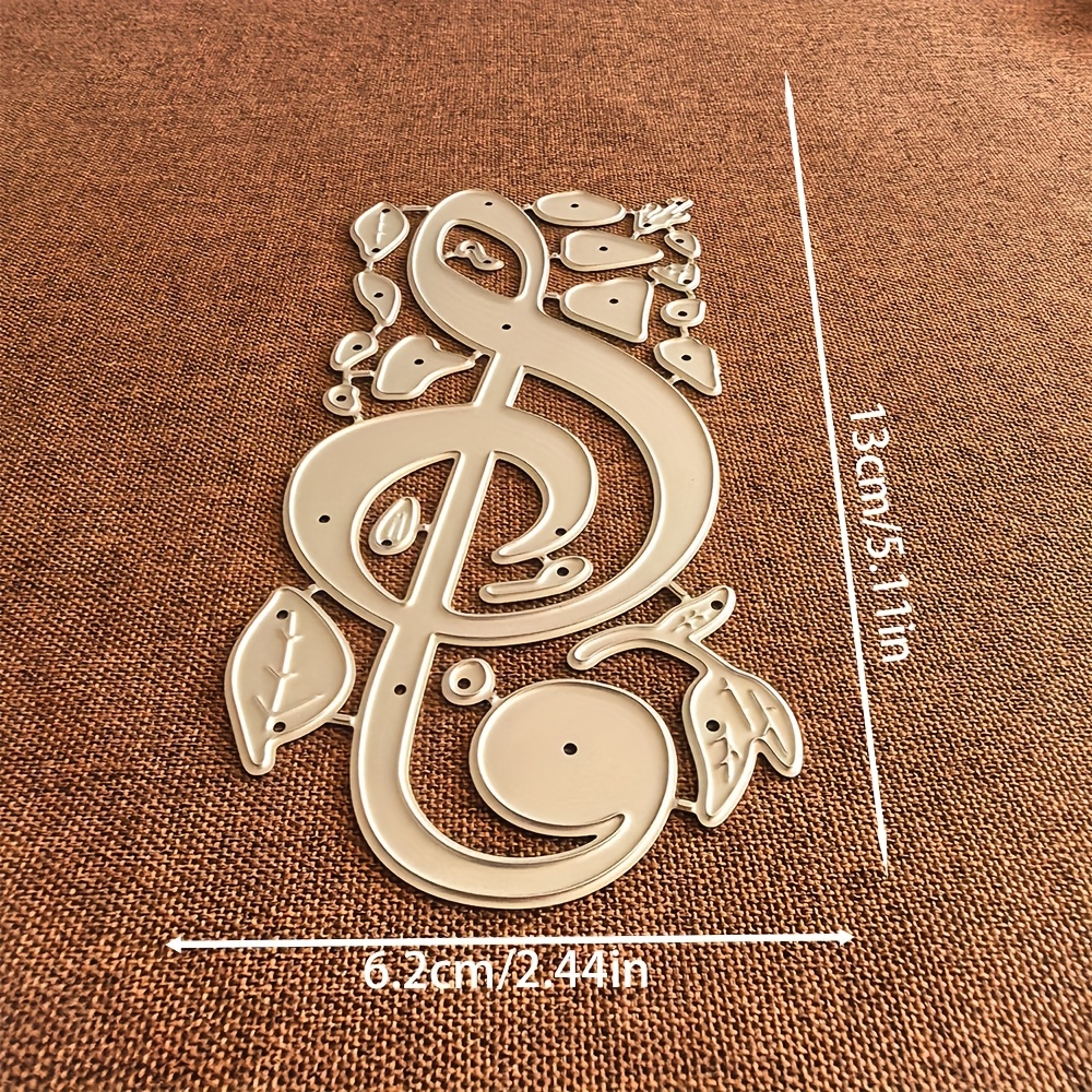 Image of 1pc Musical Symbols Metal Die Cut, Diy Scrapbooking Embossing Stencil, Handmade Greeting Card Decoration Cutting Dies, Gift Card Making.