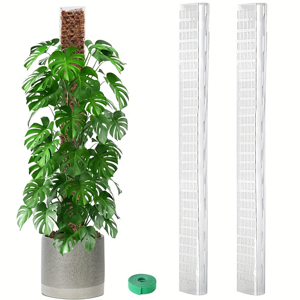 E-shop 2 Stück 36 Zoll (91,44 cm) Kunststoff-Moosstangen für Monstera, große D-förmige Stangen für Kletterpflanzen, geeignet für Sphagnum-Moos, 70 Zoll