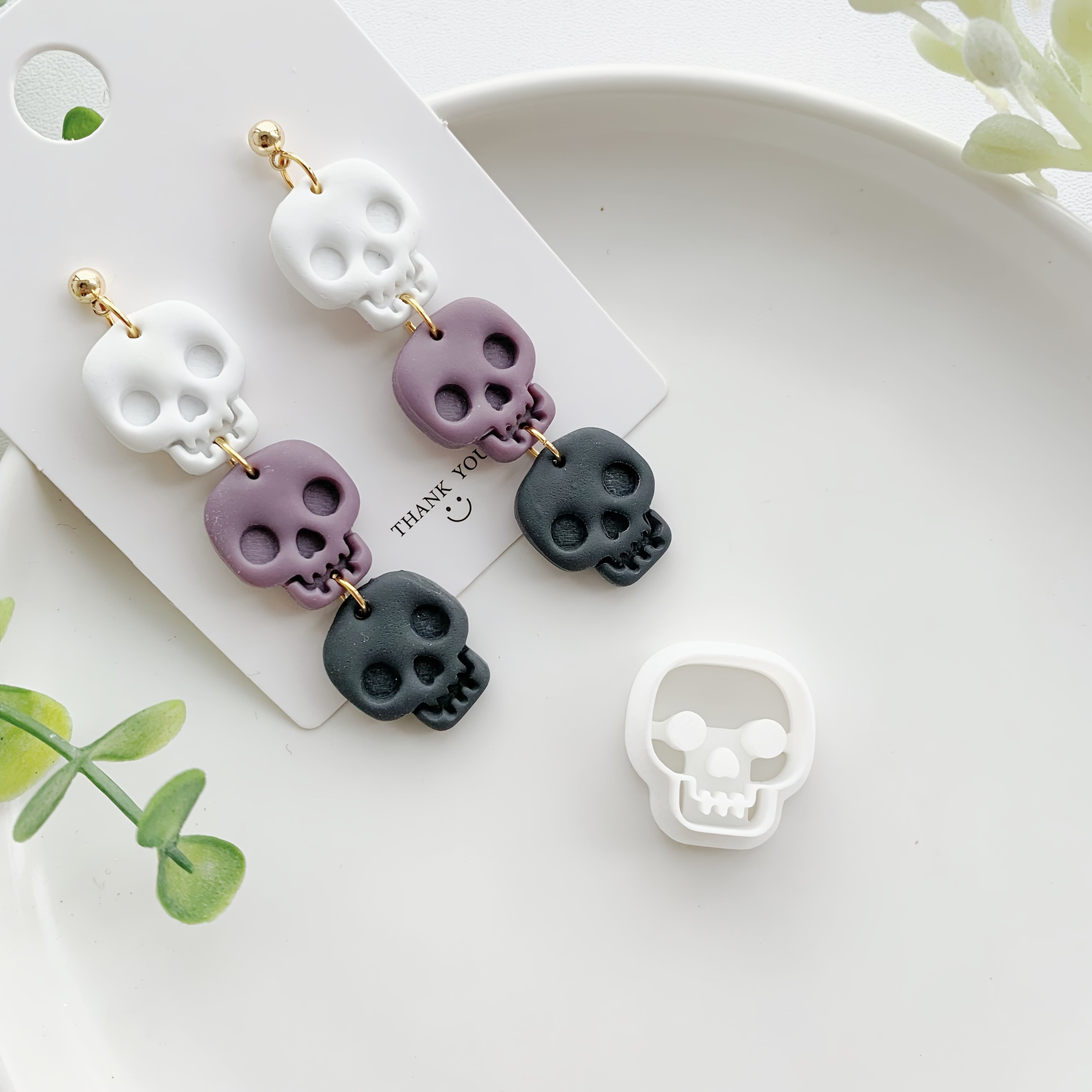 TEMU 1pc Bead Jewelry Earring Making Tool Halloween Mini Polymer Clay Cutter, Handmade Earring Head Soft Clay Cutter