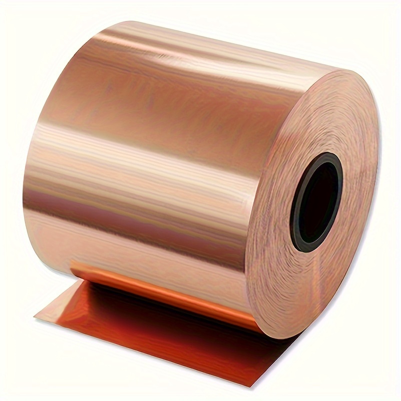 

Pure Copper Metal Sheet Roll, 0.1mm Thickness, Plain Finish - High Purity Flexible Copper Foil For Crafts, Diy Projects, Electrical Conductivity - 39.4in Length