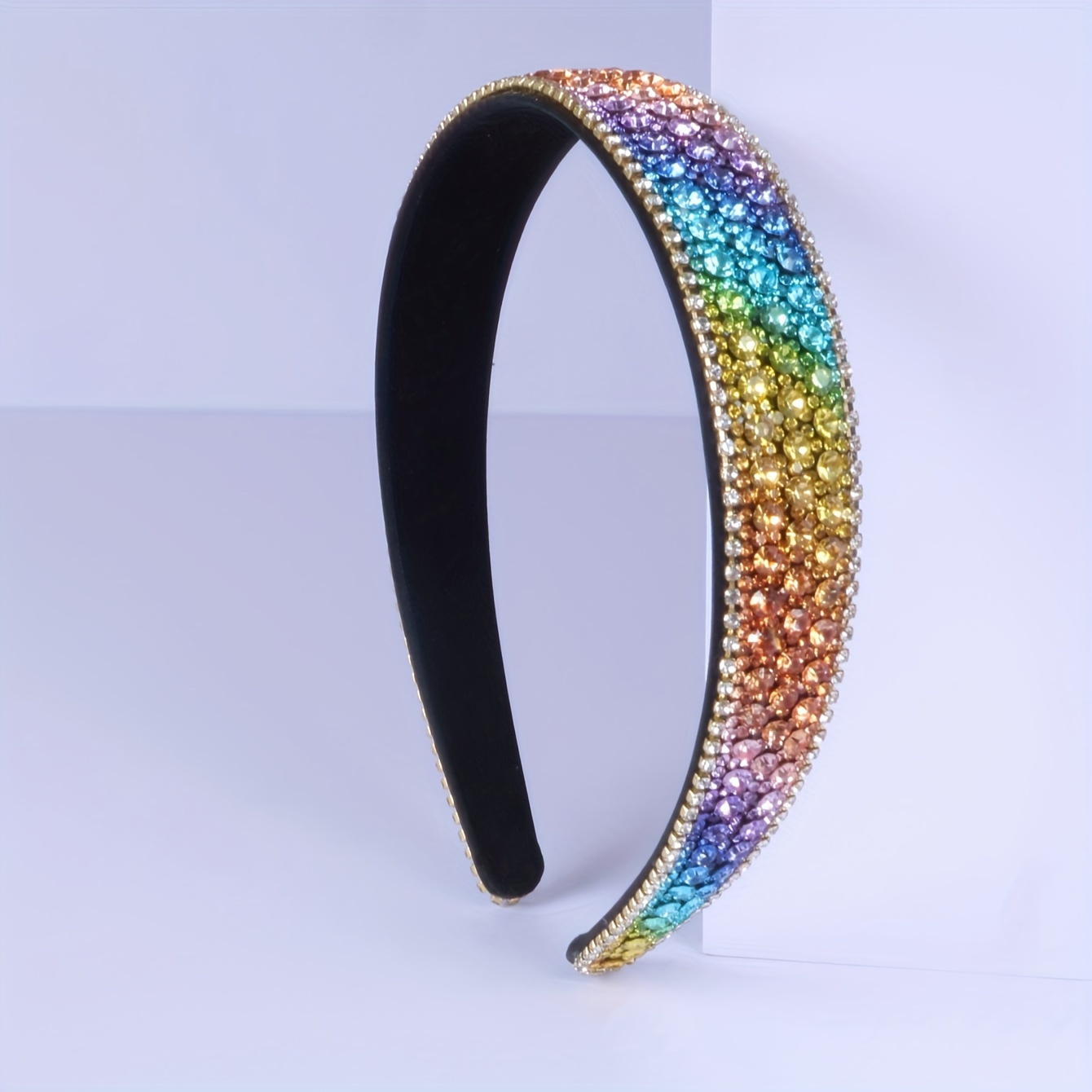 1pc colorful hair hoop rhinestones elegant sweet head hoop 